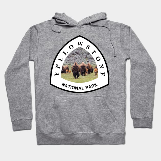 Yellowstone National Park shield Hoodie by nylebuss